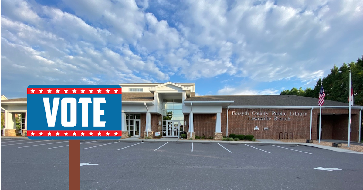 Poll Greeter Lewisville Library · Forsyth County Democratic Party